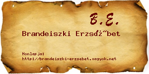 Brandeiszki Erzsébet névjegykártya